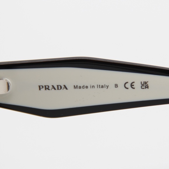 NEW PR24ZS 1AB5S0 WOMEN’S PRADA SUNGLASSES SPR 24Z BLACK WHITE PRADA PR 24ZS - Picture 10 of 12